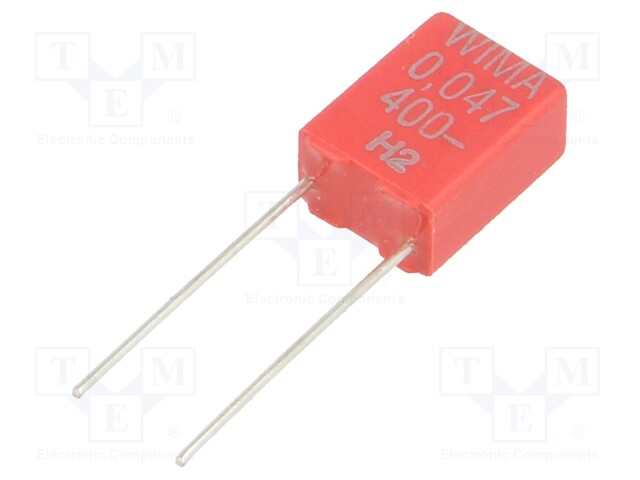 Capacitor: polyester; 47nF; 200VAC; 400VDC; Pitch: 5mm; ±5%