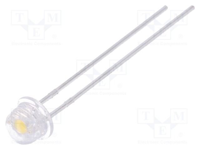 LED; 4.8mm; white neutral; 1300÷2200mcd; 90°; Front: convex; THT