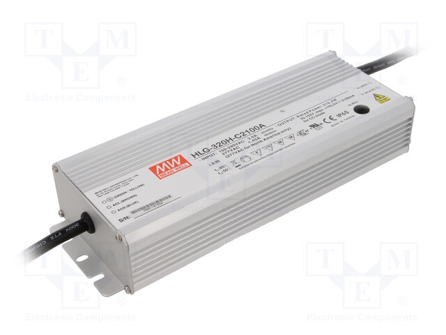 Power supply: switched-mode; LED; 320W; 76÷152VDC; 1050÷2100mA
