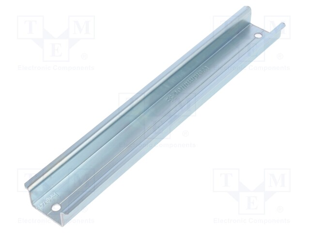 DIN rail; steel; W: 35mm; H: 15mm; L: 215mm; for enclosures