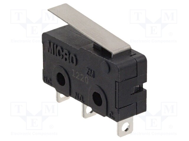 Microswitch SNAP ACTION; with lever; SPDT; 5A/250VAC; 5A/30VDC