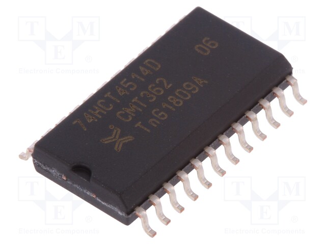 IC: digital; 4-to-16 lines,decoder,demultiplexer; SMD; SO24