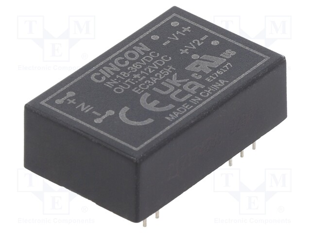 Converter: DC/DC; 3W; Uin: 18÷36V; Uout: 12VDC; Uout2: -12VDC; DIP24