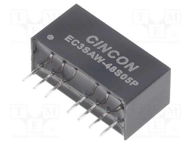 Converter: DC/DC; 3W; Uin: 18÷75V; Uout: 5VDC; Iout: 0÷600mA; SIP8