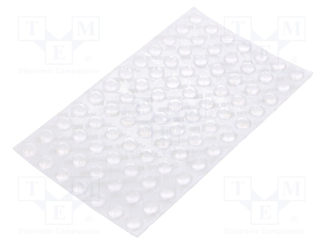 Self-adhesive foot; H: 3.3mm; transparent; polyurethane