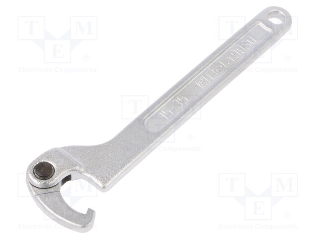 Wrench; hook,with joint; L: 168mm; Spanner: 15÷35mm