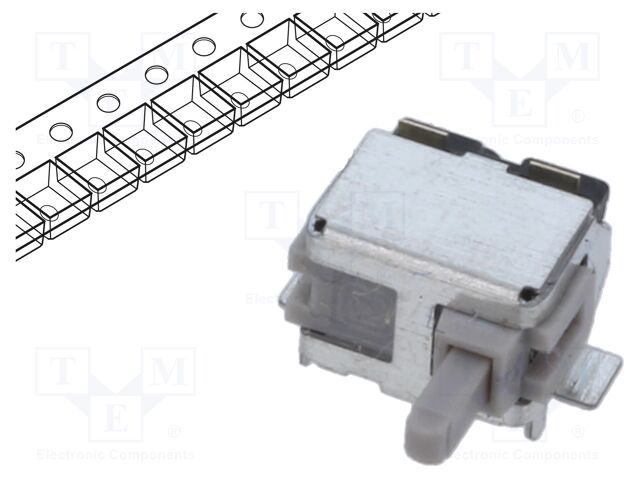 Switch: detecting; Pos: 2; SPST; 0.01A/5VDC; Illumin: none; 500mΩ