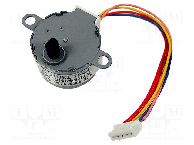 Motor: DC; stepper,unipolar; 5÷12VDC; step 5,6°; IP50; Trans: 1: 64