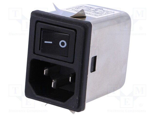 Connector: AC supply; socket; male; 6A; 250VAC; IEC 60320; -25÷85°C