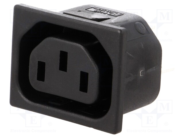 Connector: AC supply; socket; female; 10A; 250VAC; IEC 60320