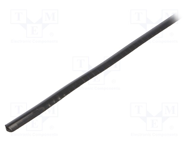 Hole and edge shield; PVC; L: 10m; black; H: 6mm; W: 4mm; -30÷70°C