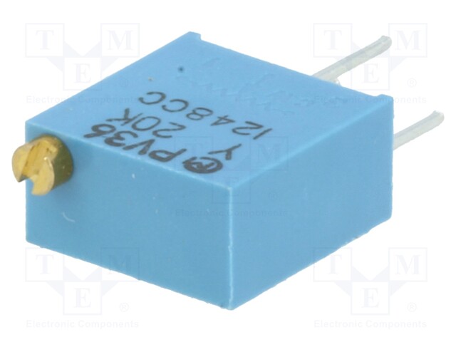 Potentiometer: mounting; vertical; 20kΩ; 500mW; THT; ±10%; linear