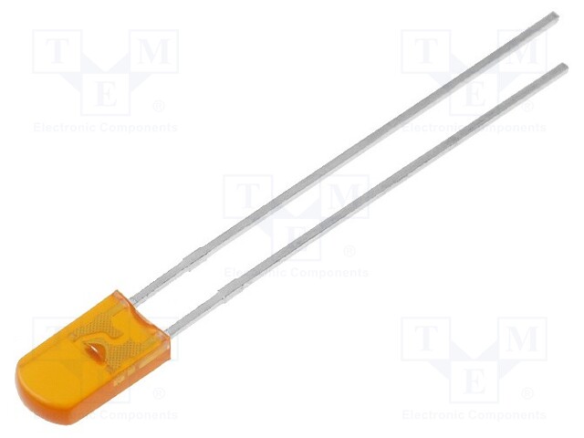 LED; rectangular; 7x3.9mm; orange; 8mcd; 100°; Front: convex; 20mA