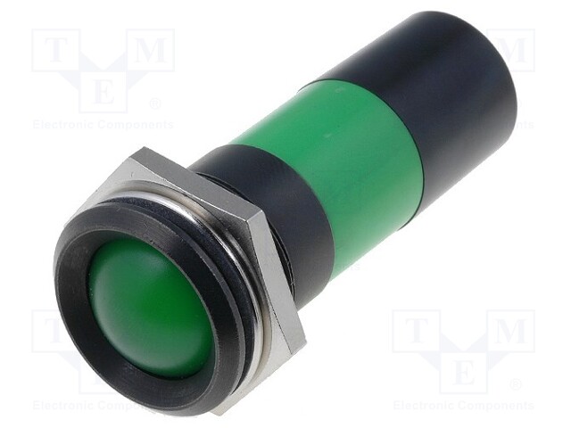 Indicator: LED; recessed; 230VAC; Cutout: Ø22.2mm; IP67; metal