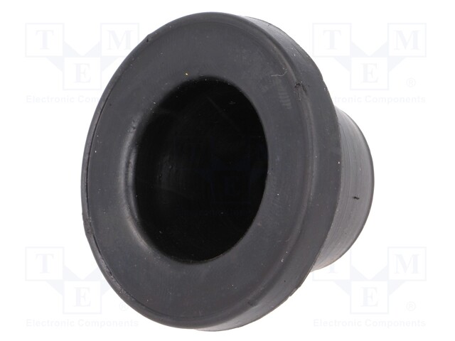 Grommet; Ømount.hole: 38mm; rubber; black; Panel thick: max.2mm