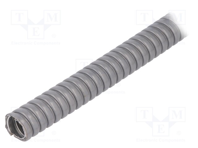 Conduit; ØBraid : 17mm; zinc-plated steel; grey; Len: 10m; -25÷80°C