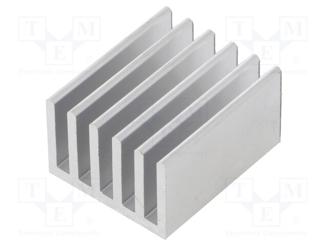 Heatsink: extruded; grilled; aluminium; L: 25mm; W: 21mm; H: 14mm