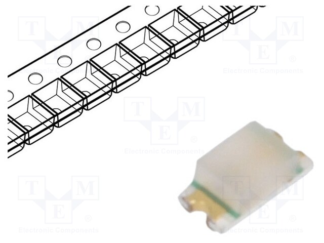 LED; SMD; 0603; yellow green; 10÷25mcd; 1.6x0.8x0.55mm; 2.2V; 20mA