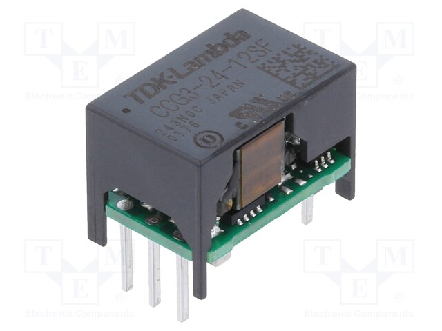 Converter: DC/DC; 3W; Uin: 9÷36V; Uout: 12VDC; Iout: 250mA; 3g; THT