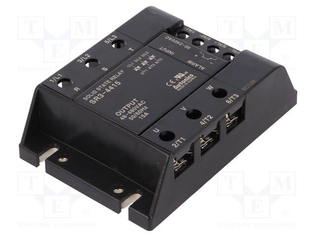 Relay: solid state; Ucntrl: 90÷240VAC; 15A; 48÷480VAC; 3-phase