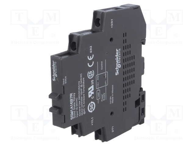 Relay: solid state; Ucntrl: 90÷140VAC; 6A; 24÷280VAC; DIN; 12mm