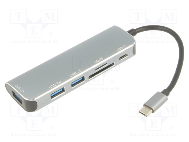 Adapter; OTG,USB 3.0; nickel plated; black; 5Gbps; aluminium; PVC