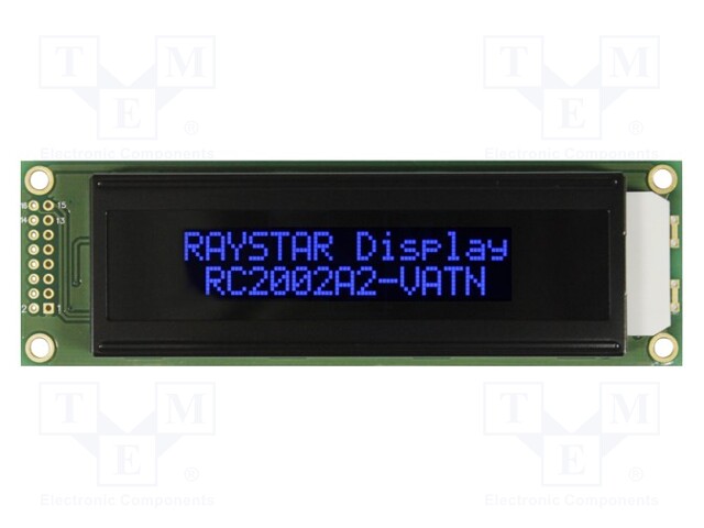 Display: LCD; alphanumeric; VA Negative; 20x2; 115x36x13.9mm; LED