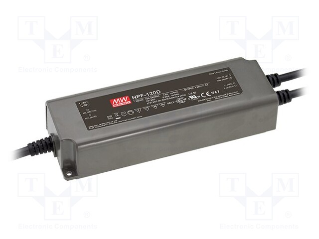 Power supply: switched-mode; LED; 120W; 7.2÷12VDC; 10A; 90÷305VAC