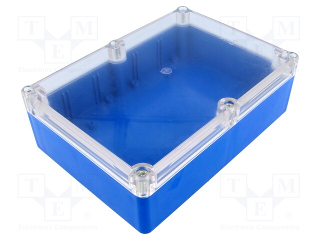 Enclosure: multipurpose; X: 126mm; Y: 176mm; Z: 57mm; ABS; blue; IP65