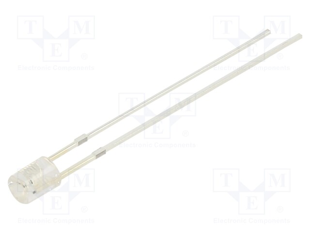 LED; 3mm; yellow; 68÷100mcd; 140°; Front: recessed; 12V; -30÷85°C