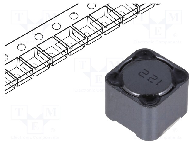 Inductor: wire; SMD; 220uH; 1.5A; 300mΩ; 12x12x10mm; ±20%; -40÷125°C