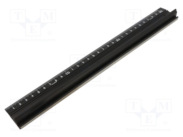 Ruler; L: 300mm; black