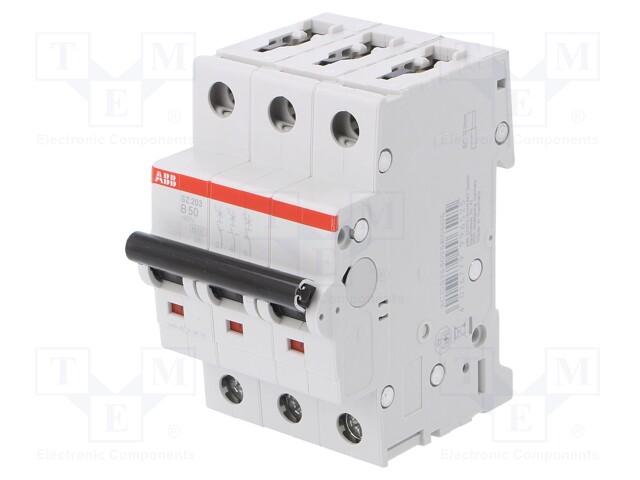 Circuit breaker; 400VAC; Inom: 50A; Poles: 3; DIN; Charact: B; 6kA