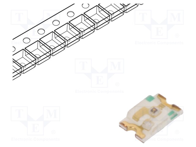 LED; SMD; 0805; green; 20÷50mcd; 2x1.25x0.4mm; 140°; 2.1÷2.5V; 20mA