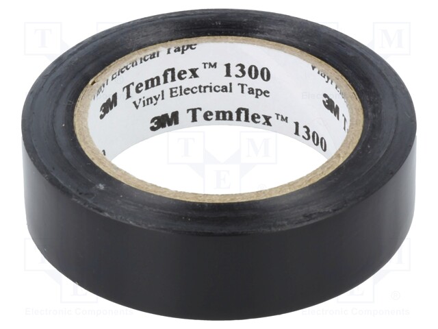 Tape: electrical insulating; W: 19mm; L: 10m; D: 0.13mm; black; 125%