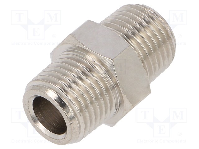 Nipple; straight; G 1/8"; Mat: nickel plated brass; 300°C