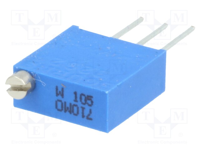 Potentiometer: mounting; vertical,multiturn; 1MΩ; 500mW; THT; ±10%