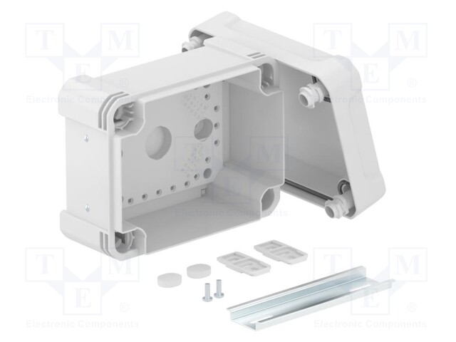 Enclosure: junction box; X: 151mm; Y: 167mm; Z: 87mm; polycarbonate