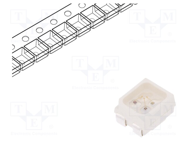 LED; SMD; 3528,PLCC4; RGB; 3.5x2.8x1.9mm; 120°; 2÷2.4/2÷2.4/3.5÷4V