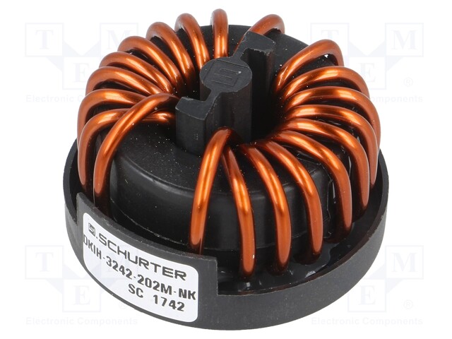 Inductor: wire with current compensation; THT; 3.7mH; 2.5mΩ; 20A