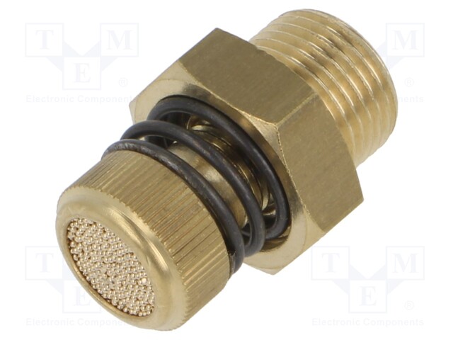 Sound suppression silencer; Thread: G 3/8" external; Mat: brass