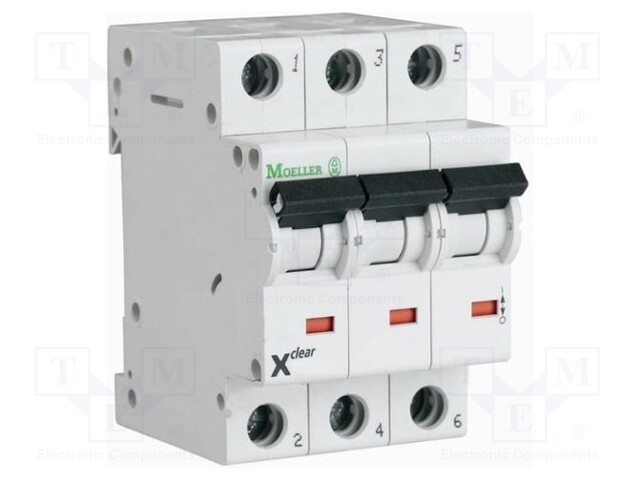 Circuit breaker; 230/400VAC; Inom: 2A; Poles: 3; DIN; Charact: K