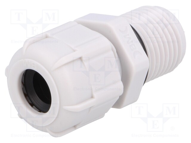 Cable gland; with long thread; PG9; IP68; Mat: polyamide; grey