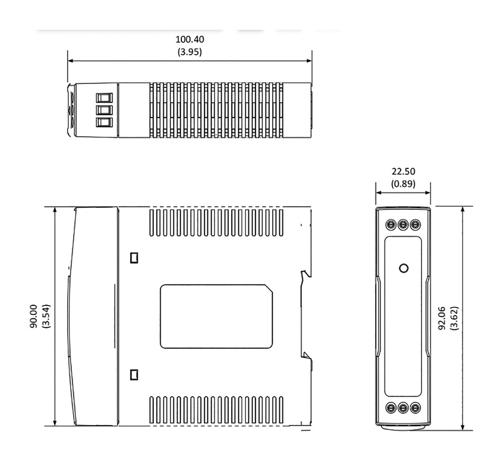 Power supply: switched-mode; for DIN rail; 10W; 12VDC; 840mA; 3kV