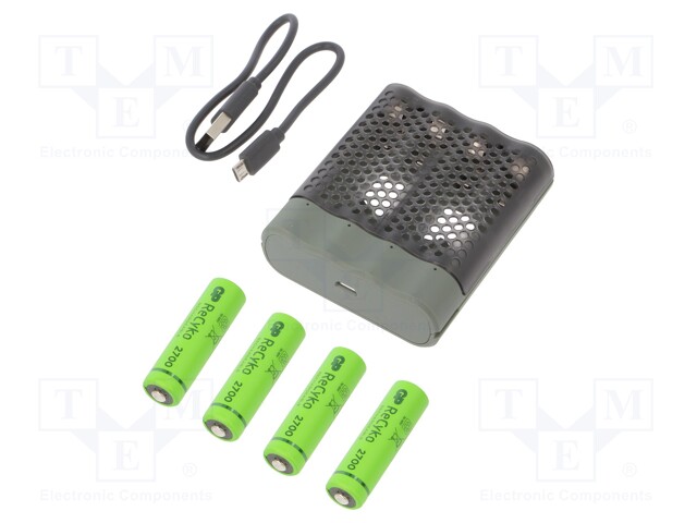 Charger: for rechargeable batteries; Ni-MH; Size: AA,AAA,R03,R6