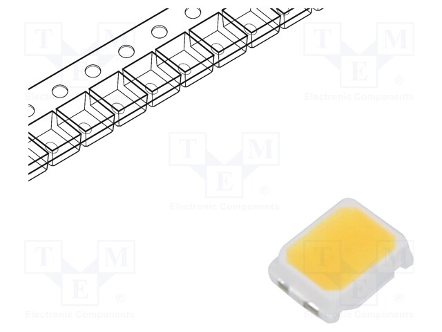 LED; SMD; PLCC2,2216; white warm; 6÷10lm; 3325-3575K; 90; 120°; 20mA