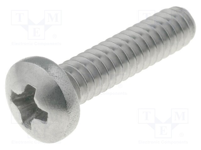 Screw; UNC4-40x12,7; Head: cheese head; Phillips; stainless steel