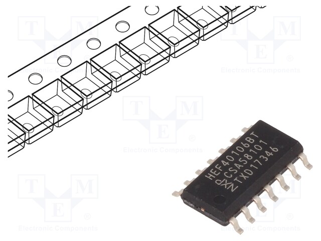 IC: digital; inverter,Schmitt trigger; Channels: 6; CMOS; SMD; SO14