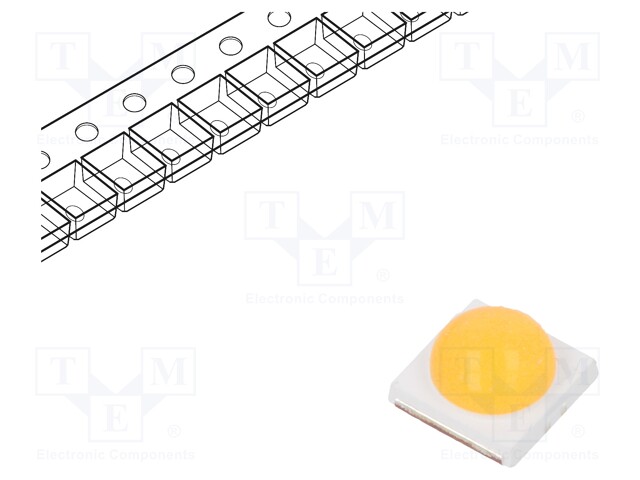 Power LED; white warm; 130°; 1000mA; Pmax: 4W; 100÷210lm; CRImin: 75