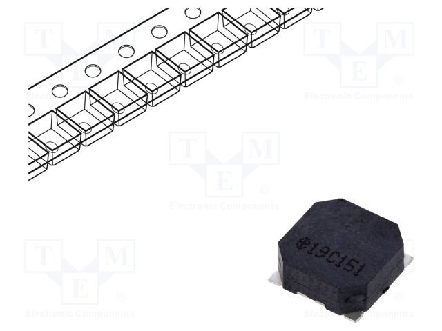 Sound transducer: elektromagnetic alarm; SMD; 2.7kHz; 80mA; 3V